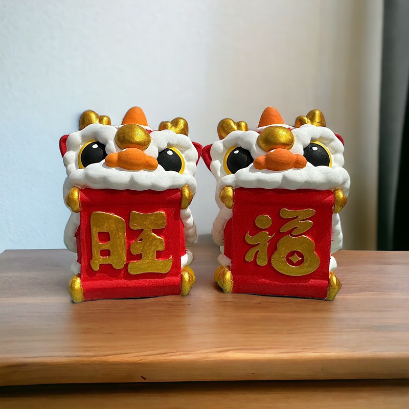 🌵EK Handmade🌵國潮醒獅團系列 立體擴香石擺件-細節圖3