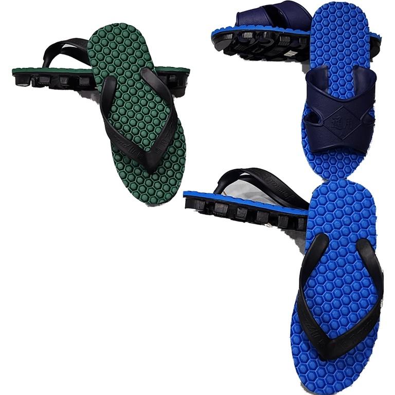 【通用牌】輪胎鐵甲人字拖(藍/綠)、H拖鞋(藍)，加厚鞋底-細節圖2