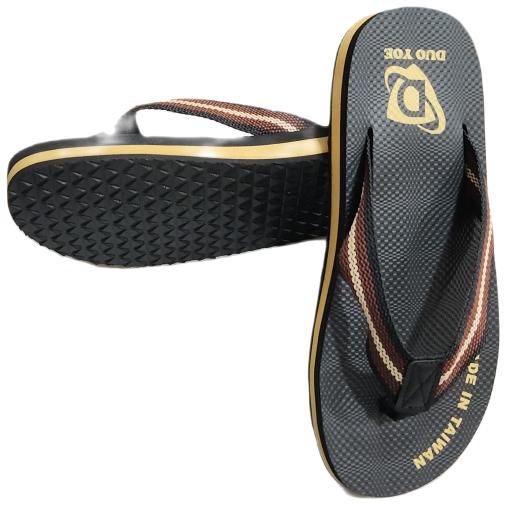 多曜317 ●台灣製造 海灘拖鞋 人字拖(咖啡/灰)-細節圖3