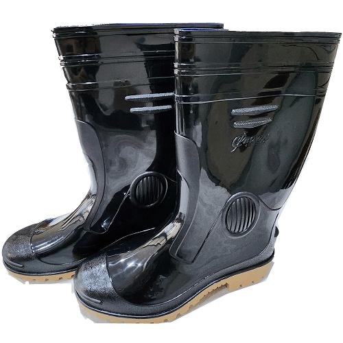 【皇力牌】高級全長雙色男雨鞋(黑/白)，可加購竹炭鞋墊! ，歡迎大宗購買~-細節圖6