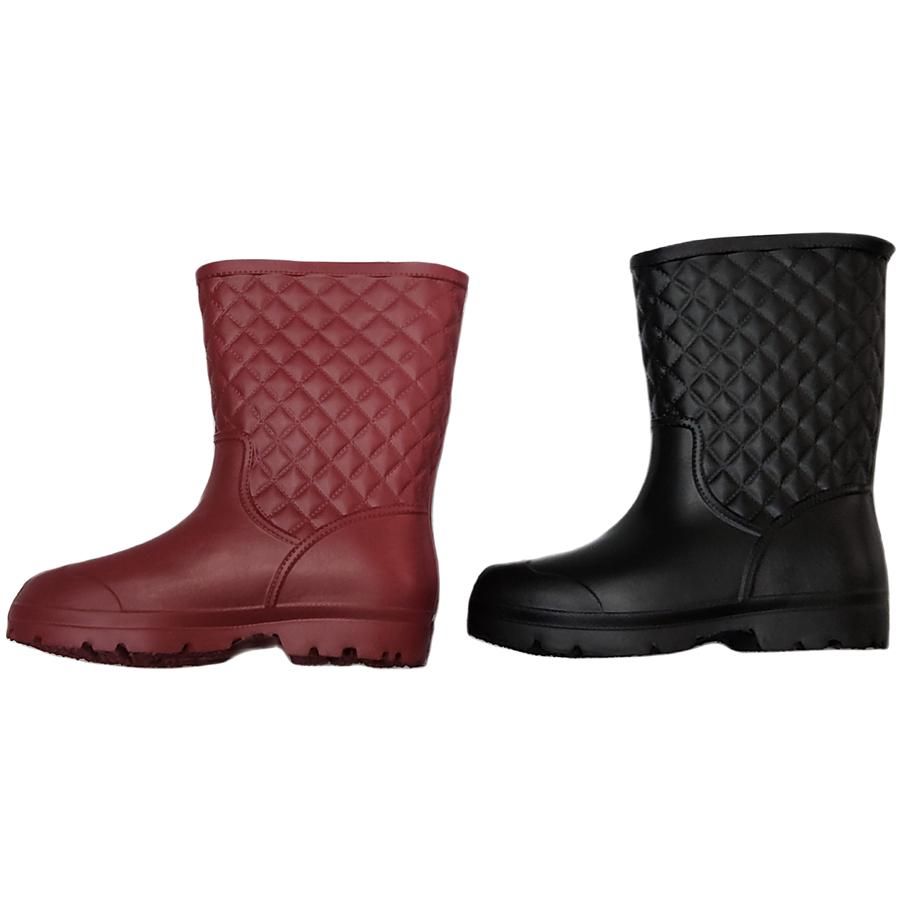 鈴木牌603女用超輕雨鞋(菱格紋-黑/紅)，可加購竹炭鞋墊!爬山也好用!!適用任何濕滑工作環境~~歡迎大宗購買!-細節圖2