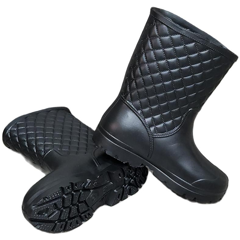 鈴木牌603女用超輕雨鞋(菱格紋-黑/紅)，可加購竹炭鞋墊!爬山也好用!!適用任何濕滑工作環境~~歡迎大宗購買!-細節圖4