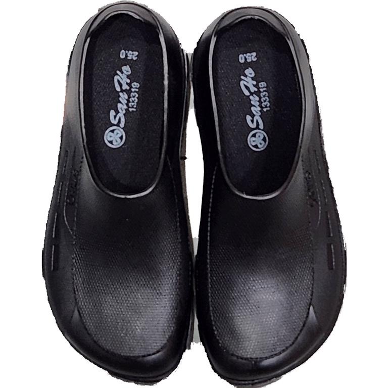 【三和牌】161男用防水工作鞋、雨鞋、廚師鞋，MIT製造防水耐磨耐油工作廚房鞋（黑) ，附鞋墊-細節圖2