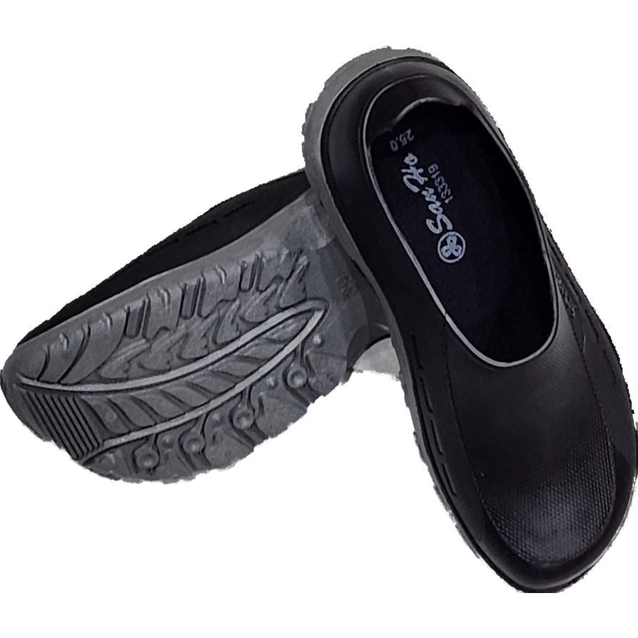 【三和牌】161男用防水工作鞋、雨鞋、廚師鞋，MIT製造防水耐磨耐油工作廚房鞋（黑) ，附鞋墊-細節圖3