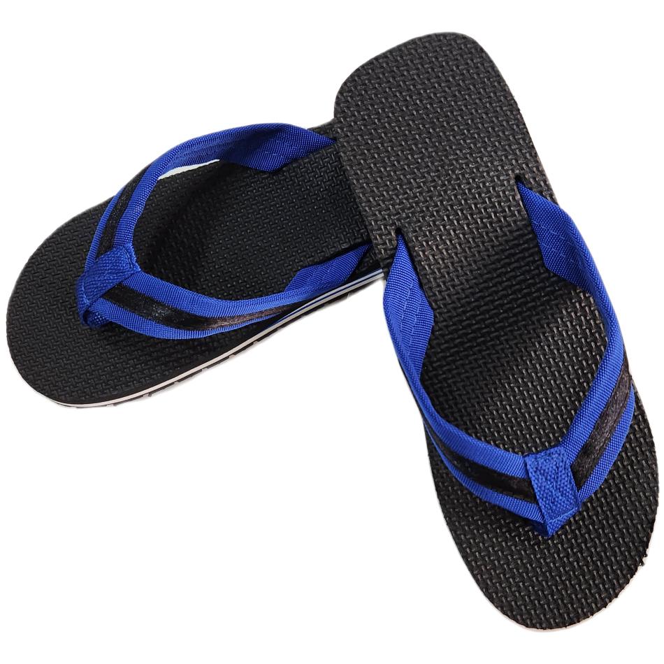 【多曜牌】•台灣製造 布夾腳拖鞋(藍/紅)-細節圖2