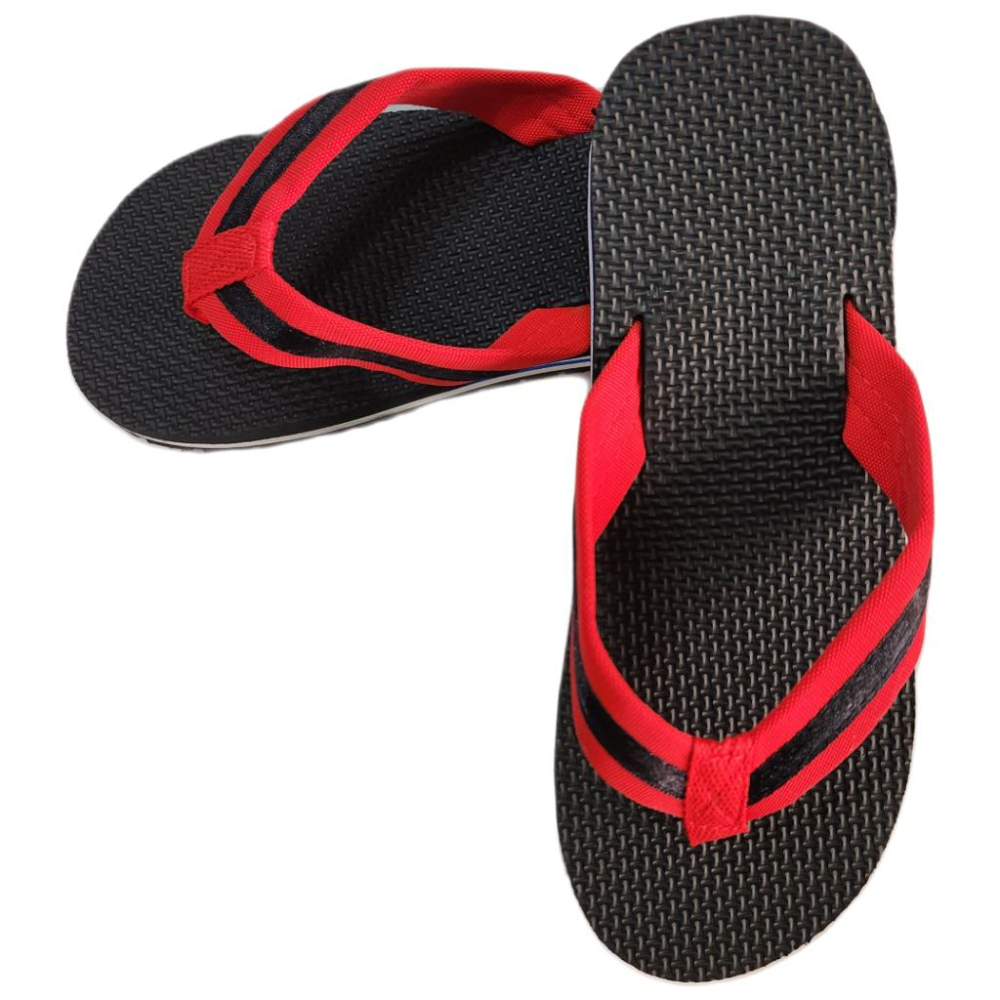 【多曜牌】•台灣製造 布夾腳拖鞋(藍/紅)-細節圖3