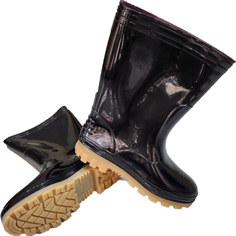 【皇力牌】淑女短雨鞋(經典黑)，可加購竹炭鞋墊!!，歡迎大宗購買~-細節圖3