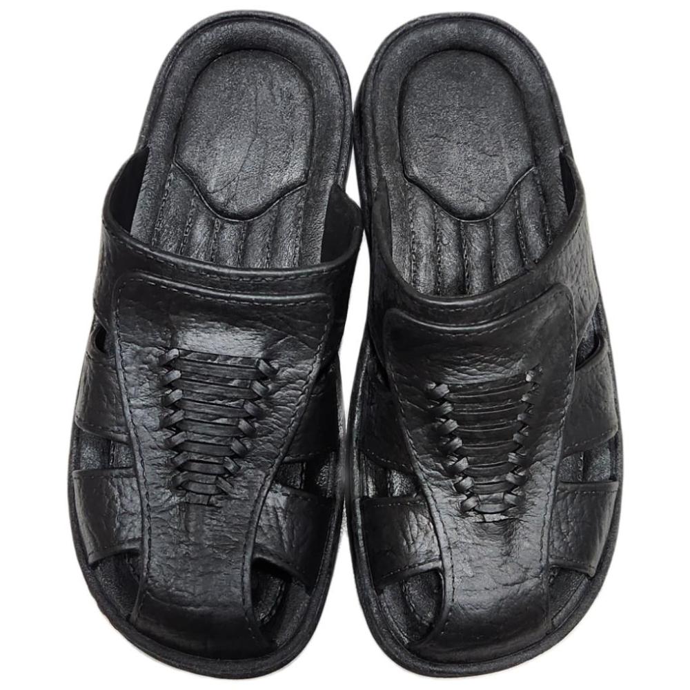 金星702男拖鞋(黑/咖啡)-細節圖3