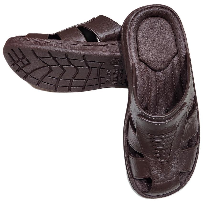 金星702男拖鞋(黑/咖啡)-細節圖4