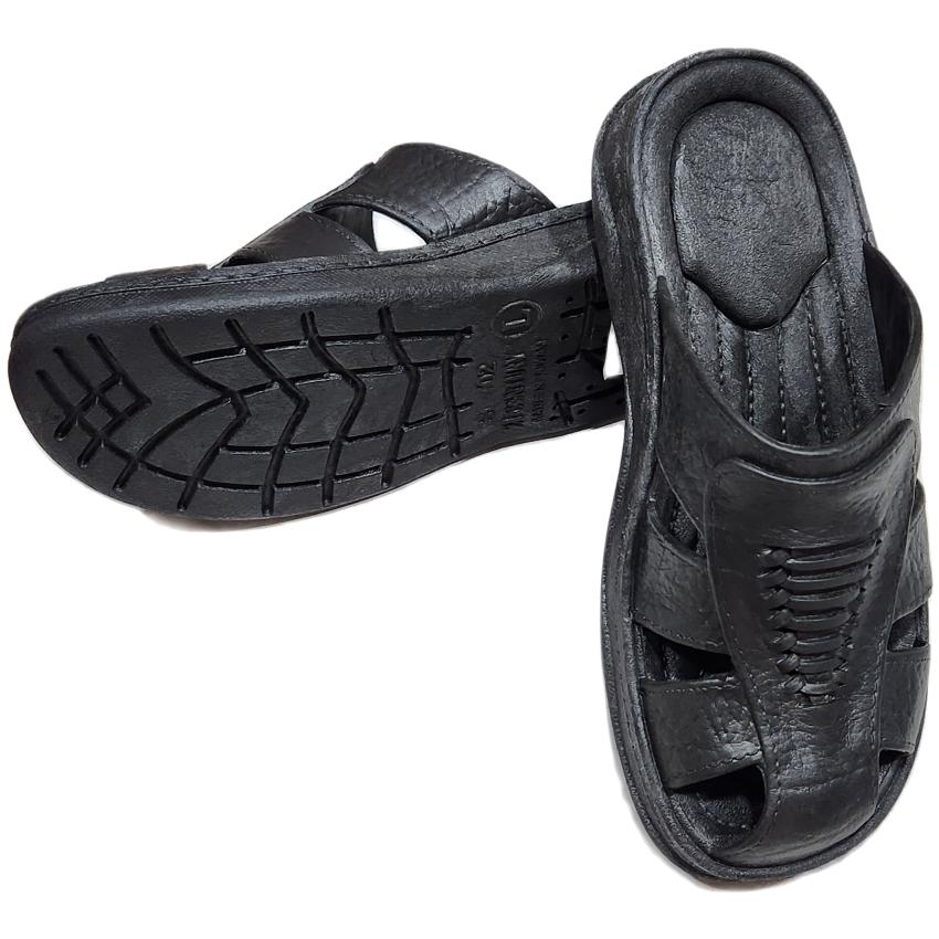 金星702男拖鞋(黑/咖啡)-細節圖5