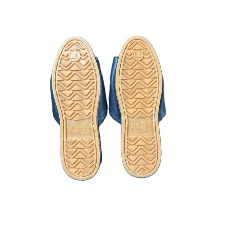 【美美牌】軟皮室內拖(藍/紅)-細節圖4