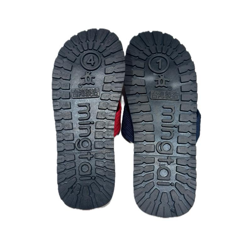 多曜904南島度假風緹花海灘拖鞋(藍/紅)-細節圖3