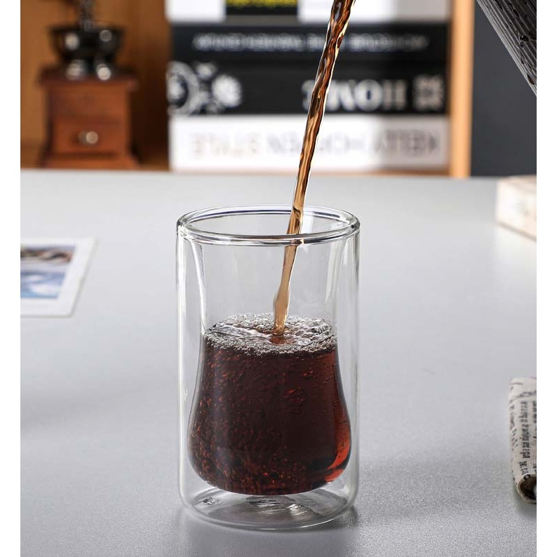 雙層玻璃杯 玻璃杯 雙層玻璃咖啡杯 雙層隔熱杯 雙層玻璃馬克杯 咖啡杯 茶杯 玻璃杯-細節圖4
