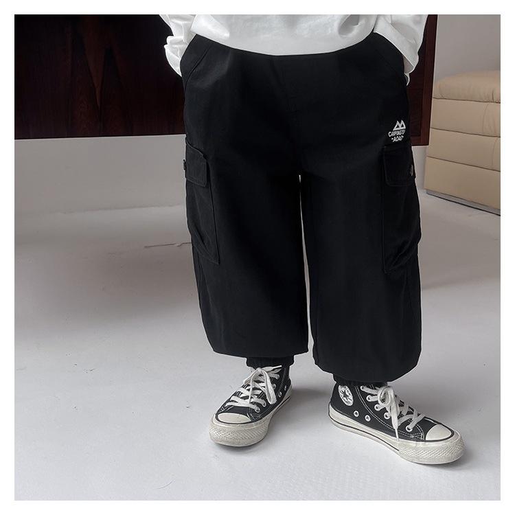 山系印花束口工裝褲 長褲 縮口 戶外 登山 寬鬆 男生 男童 工裝褲-細節圖2