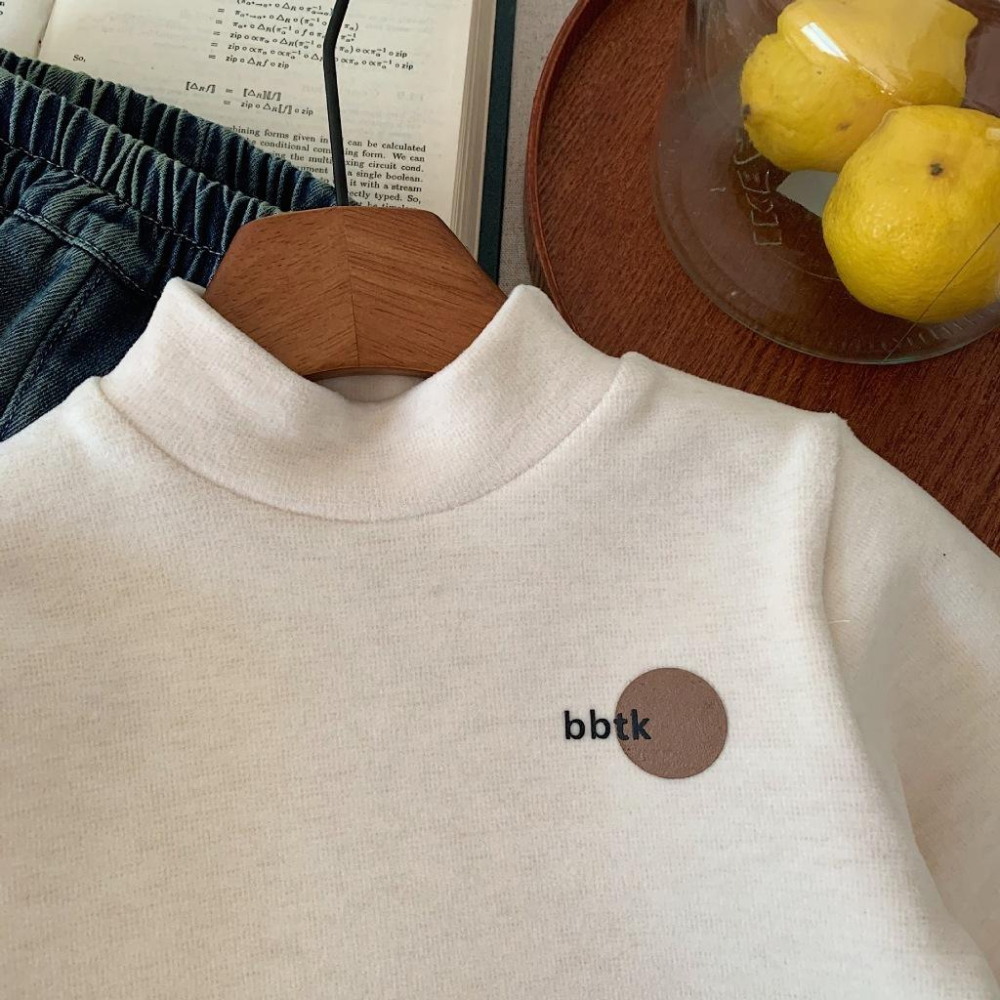 簡約微高領長袖上衣 秋冬 長袖 T恤 高領 半領-細節圖3