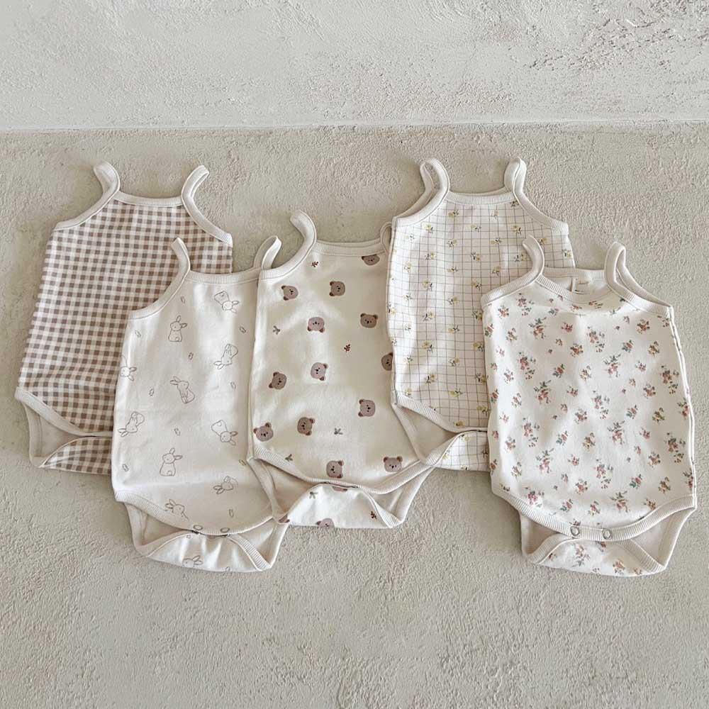 簡約吊帶三角包屁衣 背心包屁衣 夏天 透氣 涼爽 棉質-細節圖2