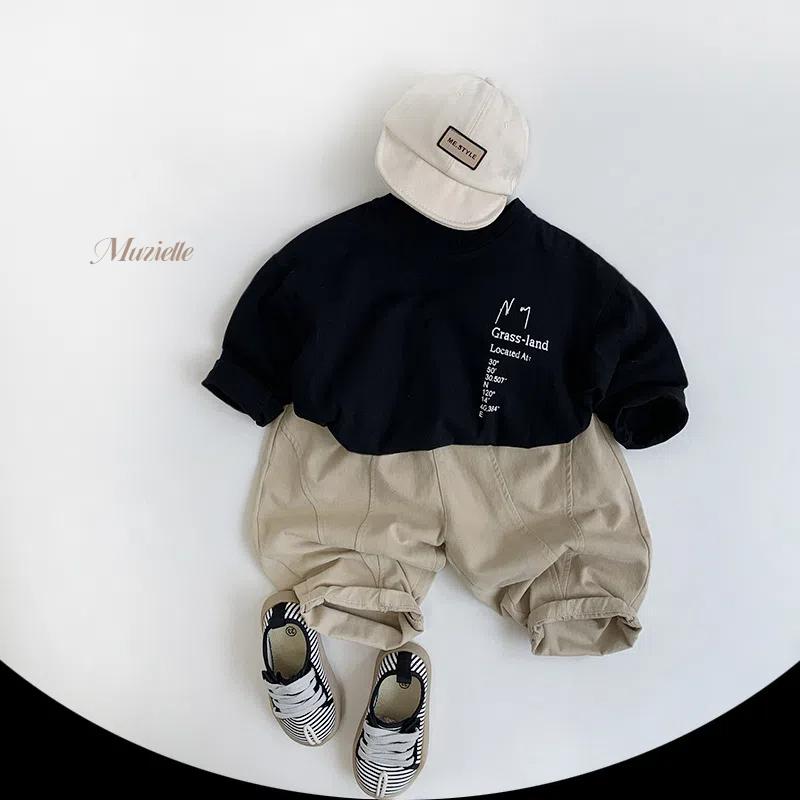 素面字母印花T恤 長袖 秋冬 男童 男生 打底衣 打底衫 上衣-細節圖2