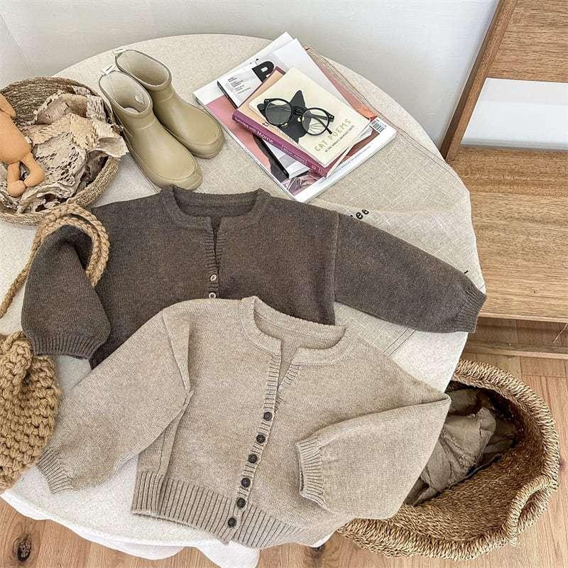 百搭圓領針織外套 針織衫 外套 秋天 男童 女童-細節圖3