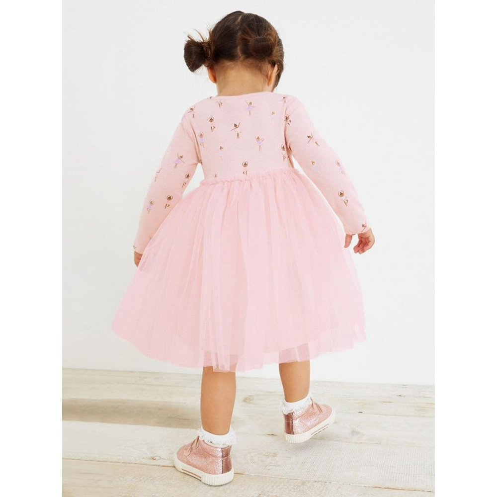 芭蕾舞者連身紗裙 連身裙 紗裙 女童 女生 女寶 連衣裙-細節圖2