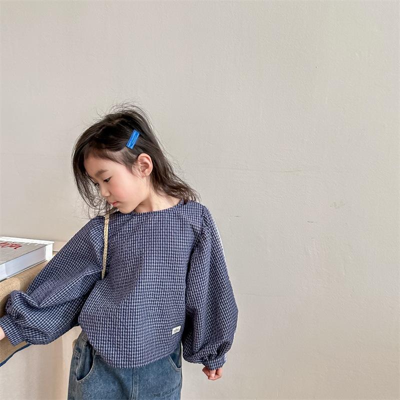 水洗棉泡泡袖上衣 圓領 公主袖 女童 女生-細節圖4