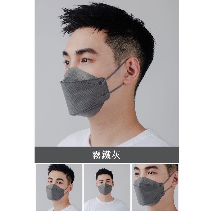 YOKU 友惠詠達單片獨立包裝 魚版型口罩 20入盒裝 雙剛印醫用立體口罩 大人4D船型口罩 奶茶色-規格圖9