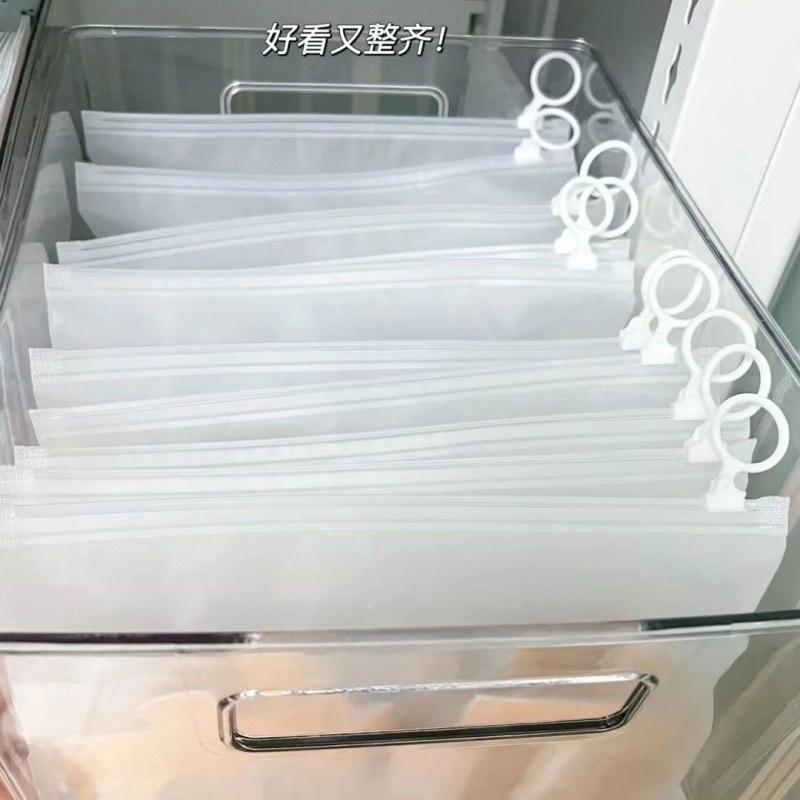 口罩收納袋分裝袋磨沙拉環夾鏈袋收納袋 口罩收納袋分裝袋磨紗質 夾鏈袋 湊免運-細節圖3