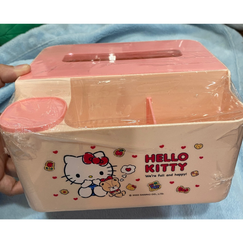 三麗鷗Hello Kitty多功能面紙盒，長19公分寬7.5公分高10公分，賣場購買滿599免運費