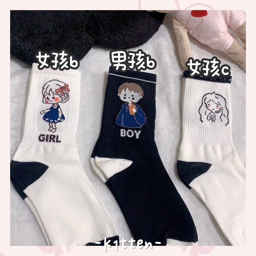 現貨多組優惠.ᐟ.ᐟ可愛襪襪 卡通Ins風襪子-細節圖5