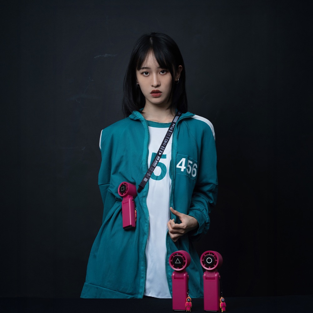 魷魚遊戲COCOLD冰感摺疊製冷風扇一支（圖案隨機出貨）-細節圖3
