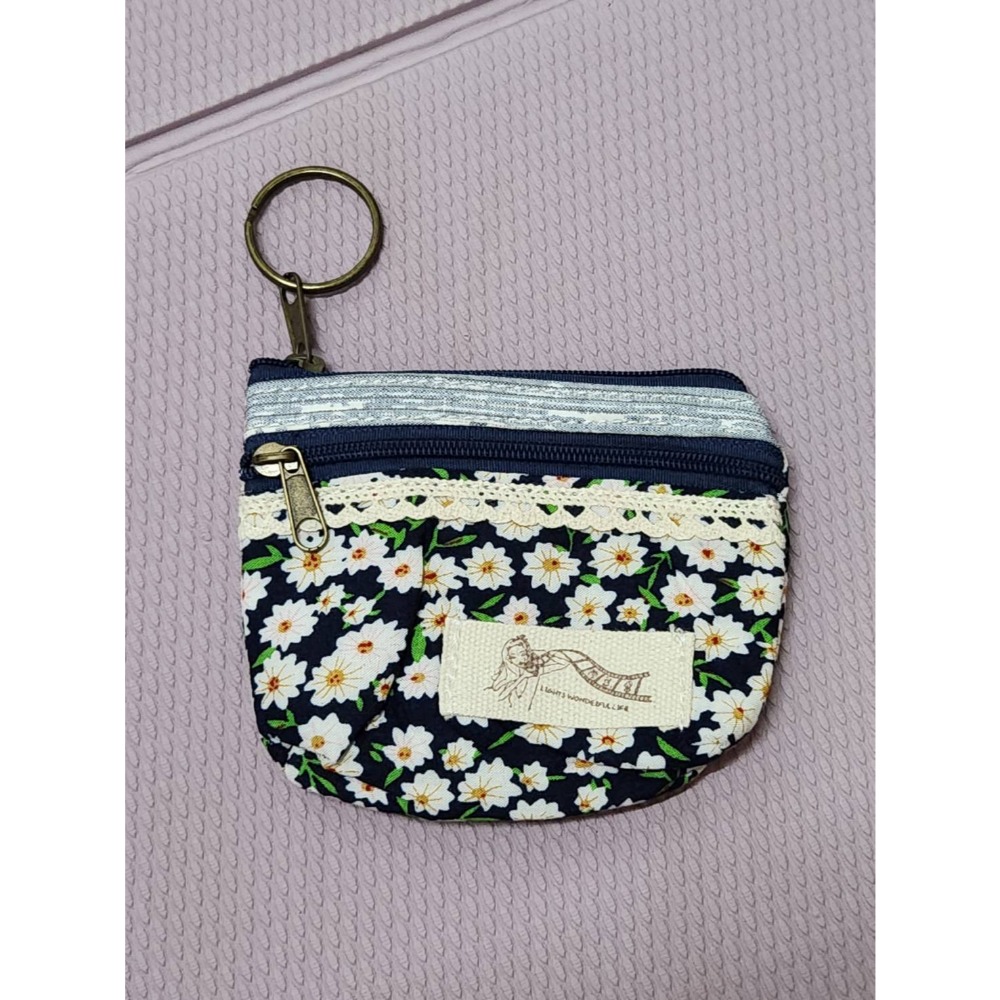 拼布 碎花 零錢包 收納包-細節圖3