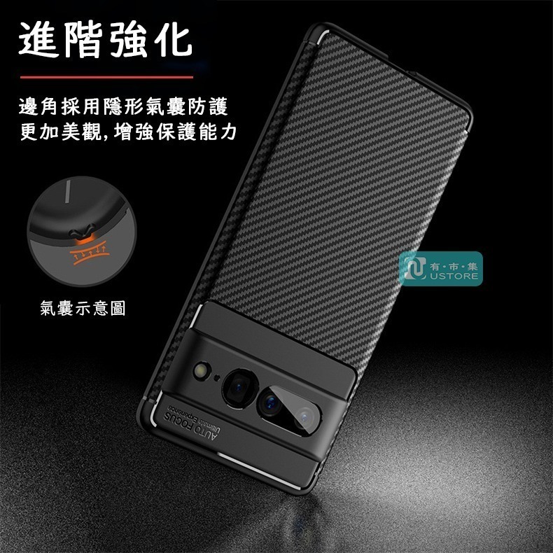 適用Google Pixel系列商務風防指紋碳纖維背紋保護殼▢Pixel 9 8 8a 7a 7 6 6a Pro XL-細節圖5