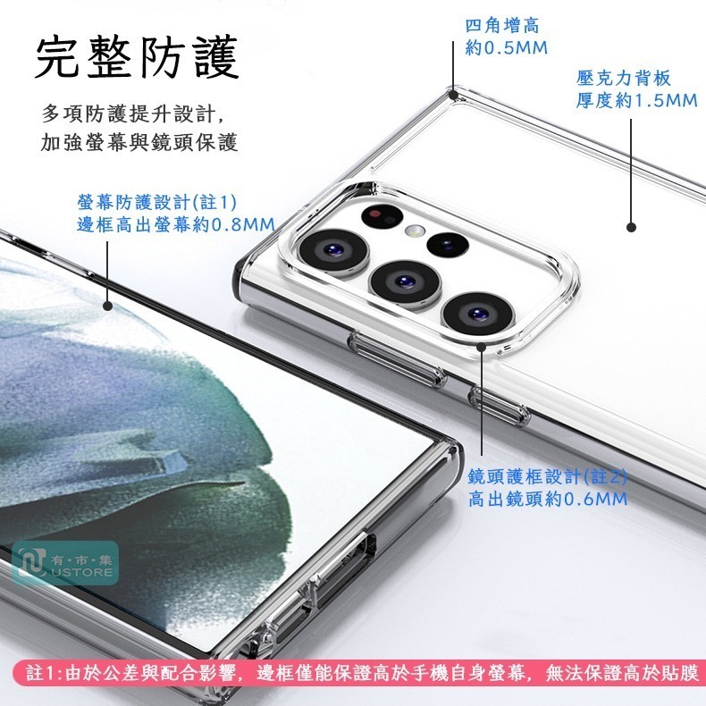 適用POCO系列強固型軍規級透明防摔手機殼保護殼▢F6 X6 F5 X5 M4 X4 Pro 5G-細節圖5