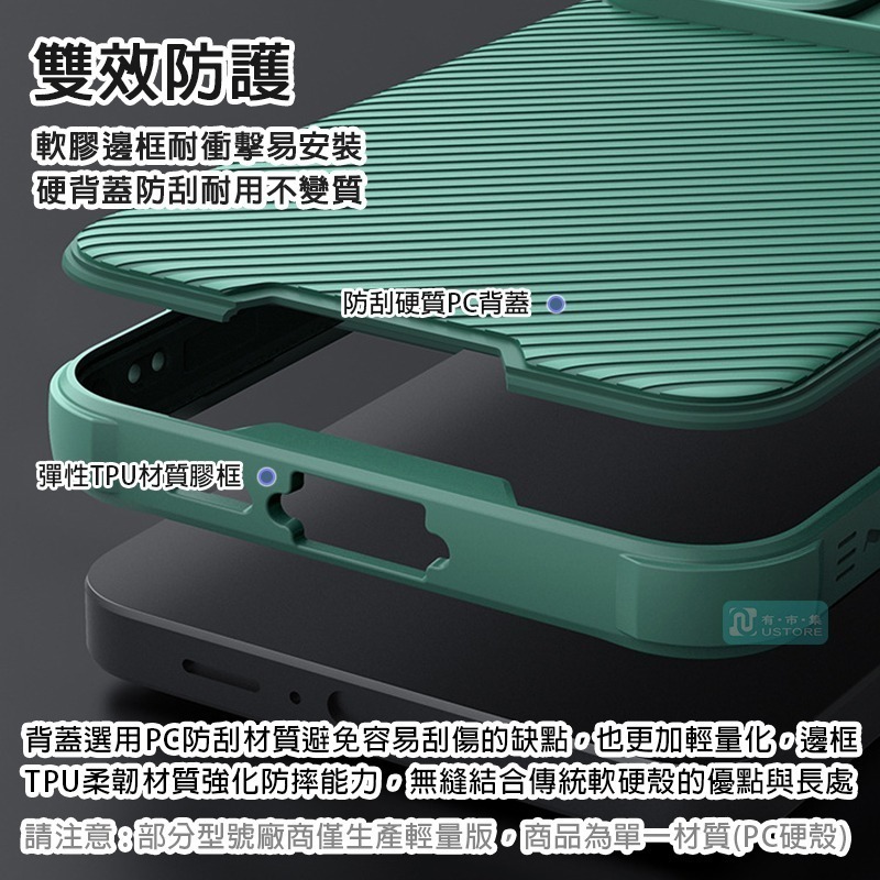 適用三星A系列NILLKIN耐爾金軍規級滑蓋全包護鏡保護殼手機殼▢A55 A35 A54 A34 A53 A52s-細節圖4