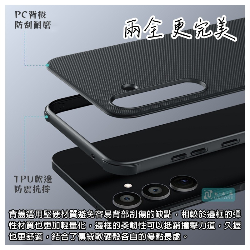 適用三星A系列防滑超耐用NILLKIN純色簡約護盾防摔手機保護殼 手機殼▢A55 A35 A54 5G-細節圖6