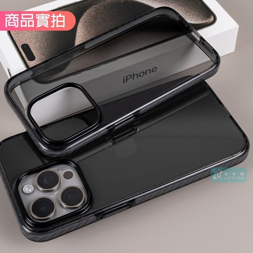 適用蘋果iPhone系列透彩磁吸Magsafe全包高彈性氣墊防摔手機殼保護殼保護套▢iphone15 pro Plus-細節圖8