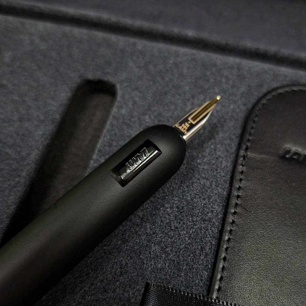LAMY 81 dialog cc 焦點系列旋轉鋼筆筆套禮盒/極黑/F-細節圖3