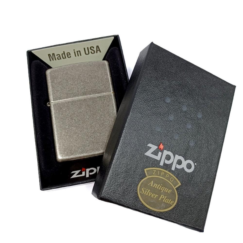 ZIPPO 打火機 仿古銀 (加厚) 28973-細節圖2