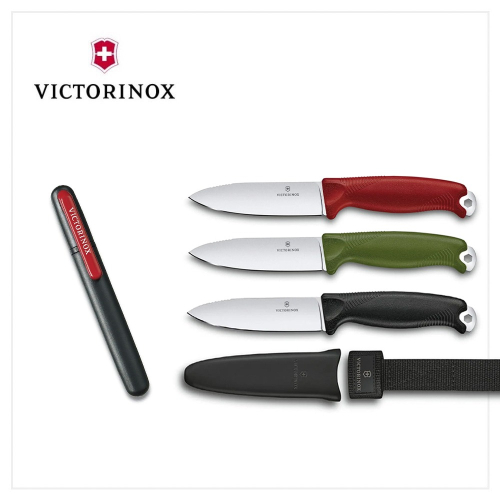 VICTORINOX 瑞士維氏 戶外專業直刀+磨刀棒組合 3.0902/3.0902.3/3.0902.4+4.3323