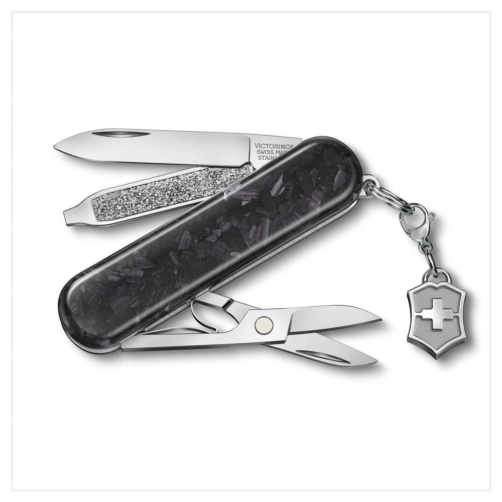 VICTORINOX 瑞士維氏 瑞士刀 Classic Brilliant 5用 58mm 碳纖維 0.6221.90-細節圖2