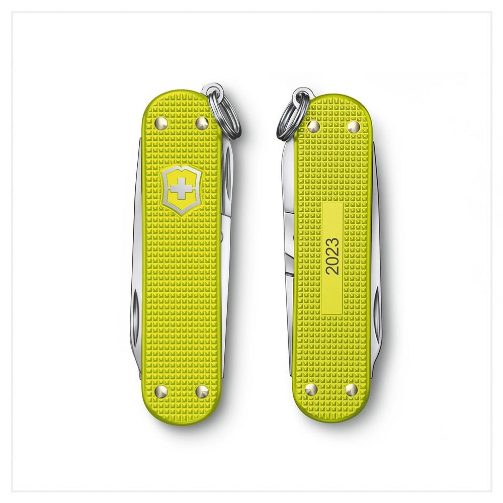 VICTORINOX 瑞士維氏 瑞士刀 鋁合金 5用 58mm 限量版電光黃 0.6221.L23-細節圖2