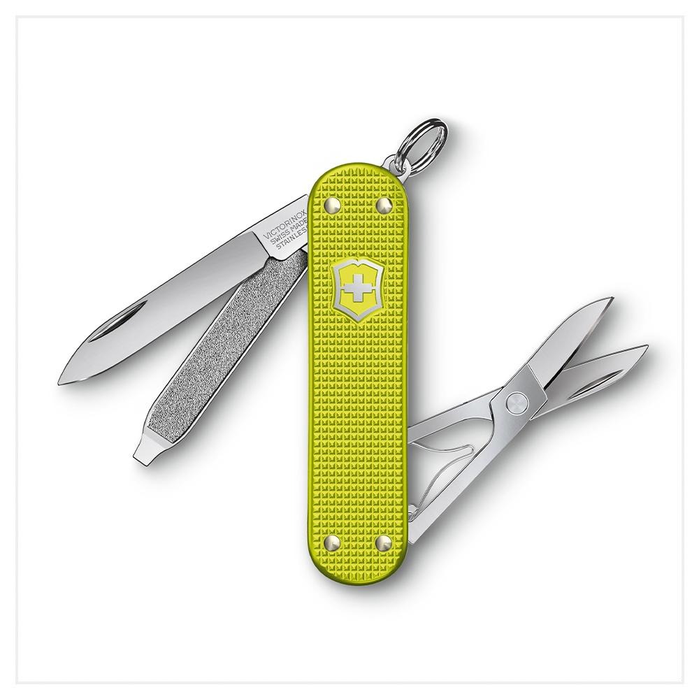 VICTORINOX 瑞士維氏 瑞士刀 鋁合金 5用 58mm 限量版電光黃 0.6221.L23-細節圖3