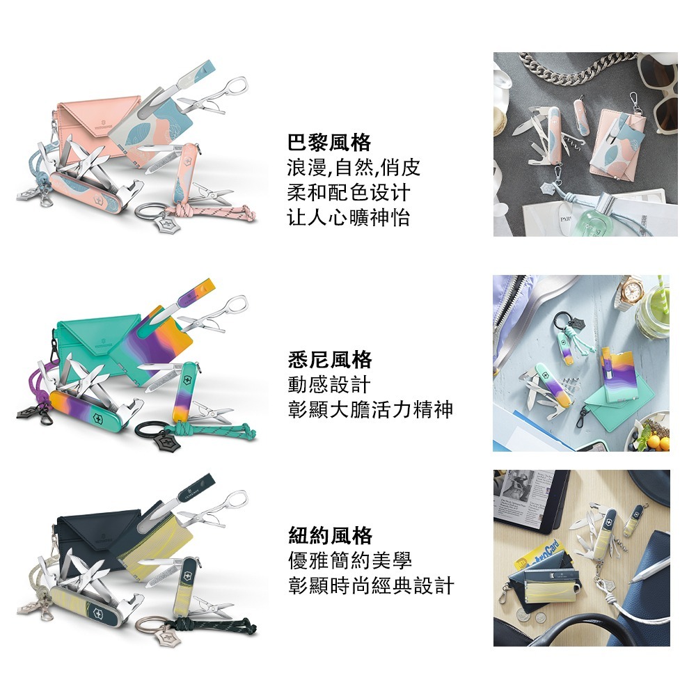 VICTORINOX 瑞士維氏 瑞士卡 女士系列 10用(附皮套) 巴黎/悉尼/紐約 0.7100.E221/22/23-細節圖9