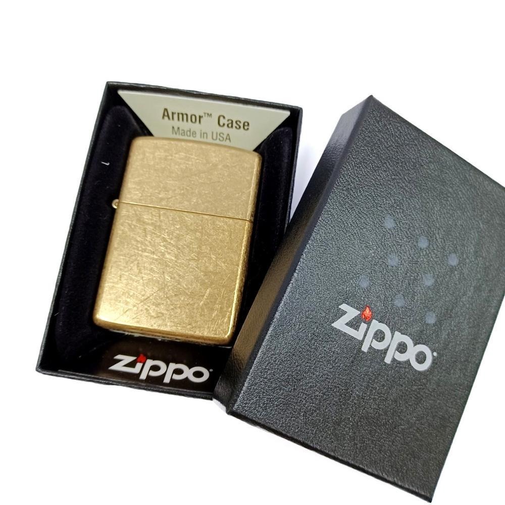 ZIPPO 打火機 金色黃銅花砂 (加厚) 28496-細節圖2