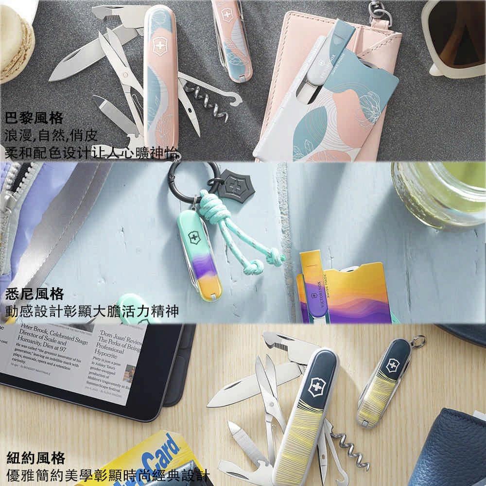 VICTORINOX 瑞士維氏 瑞士刀 女士系列 16用 91mm 巴黎/悉尼/紐約 1.3909.E21/22/23-細節圖9