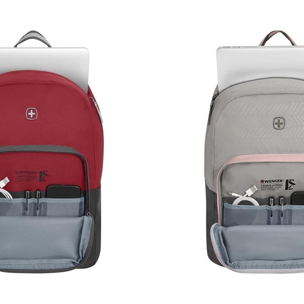 WENGER 威戈 Crango 16吋 電腦後背包 黑/紅/粉 611979/611980/611982-細節圖3