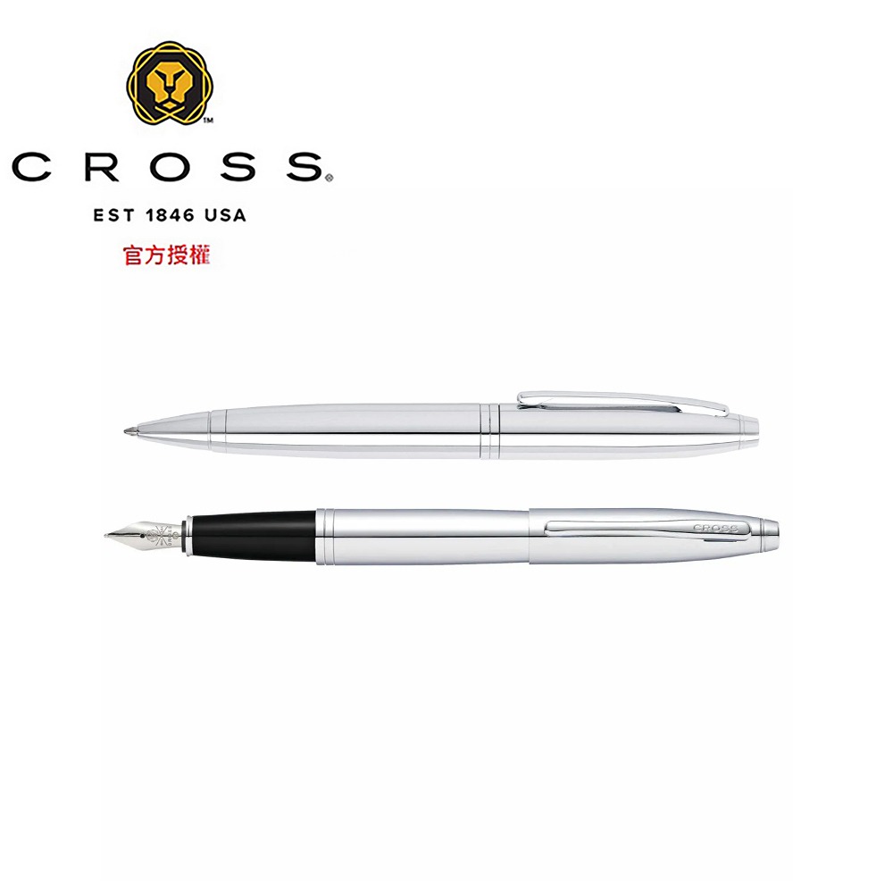 CROSS凱樂系列 亮鉻鋼筆+原子筆 禮盒 AT0117B-1MS-細節圖2