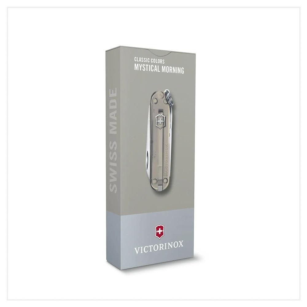 VICTORINOX 瑞士維氏 瑞士刀 7用 58mm Mystical Morning 透灰色 0.6223.T31G-細節圖2