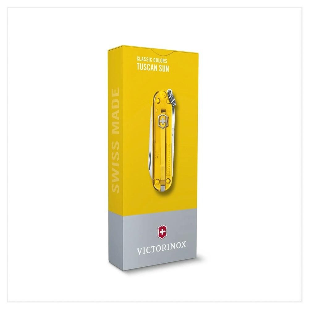 VICTORINOX 瑞士維氏 瑞士刀 7用 58mm Tuscan Sun 透黃 0.6223.T81G-細節圖2