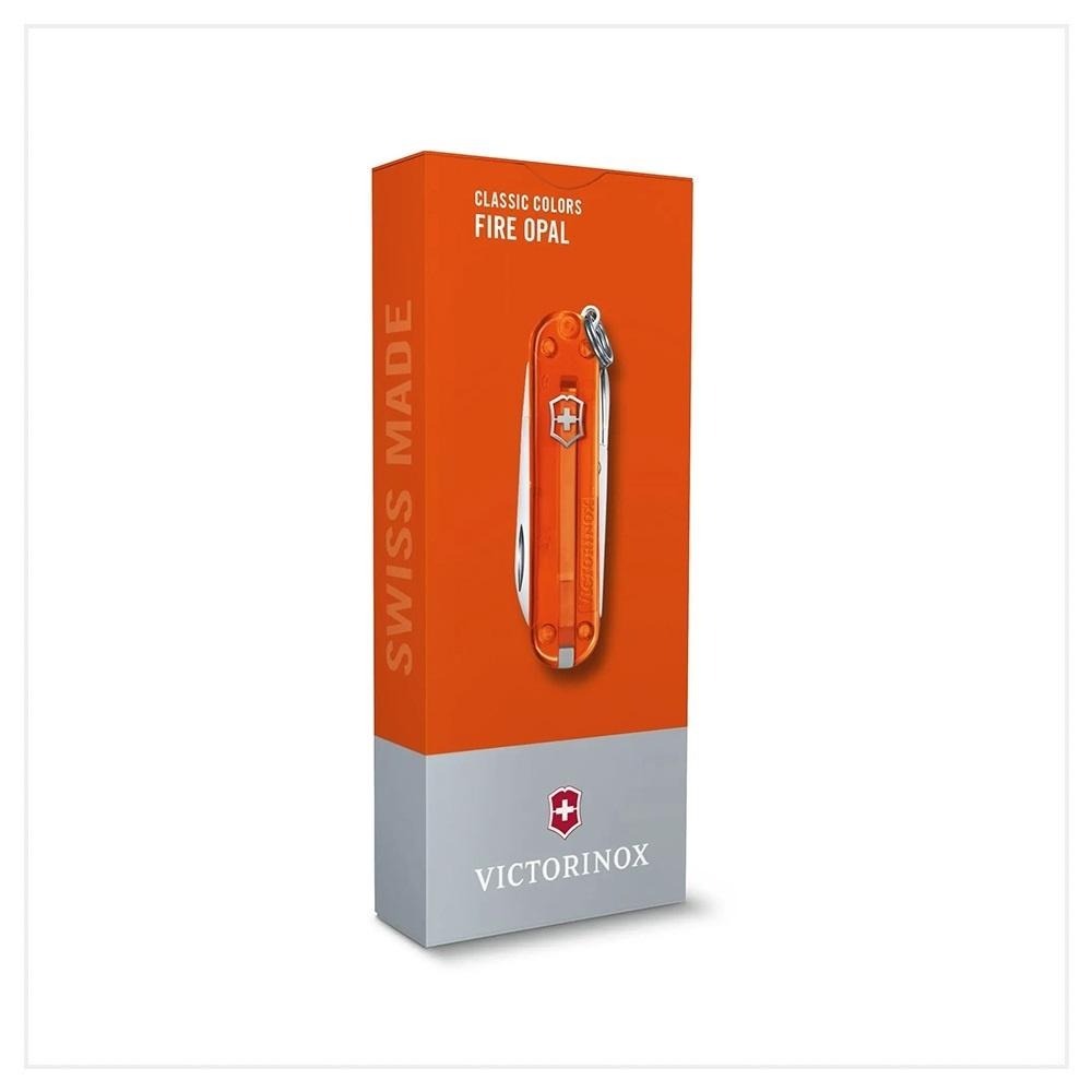 VICTORINOX 瑞士維氏 瑞士刀 7用 58mm Fire Opal 透橘色 0.6223.T82G-細節圖2