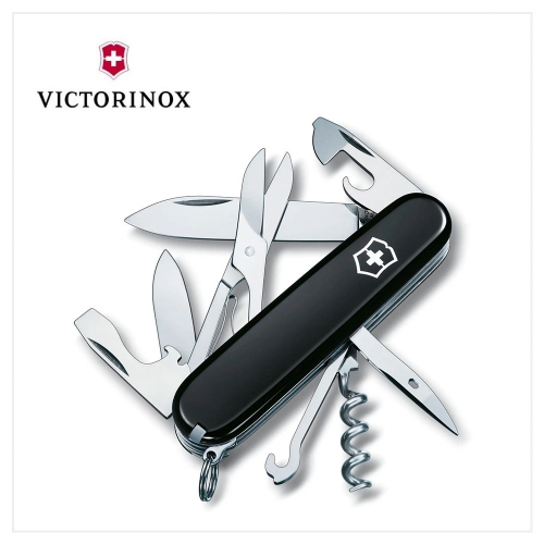 VICTORINOX 瑞士維氏 瑞士刀 Climber 14用 91mm 黑 1.3703.3